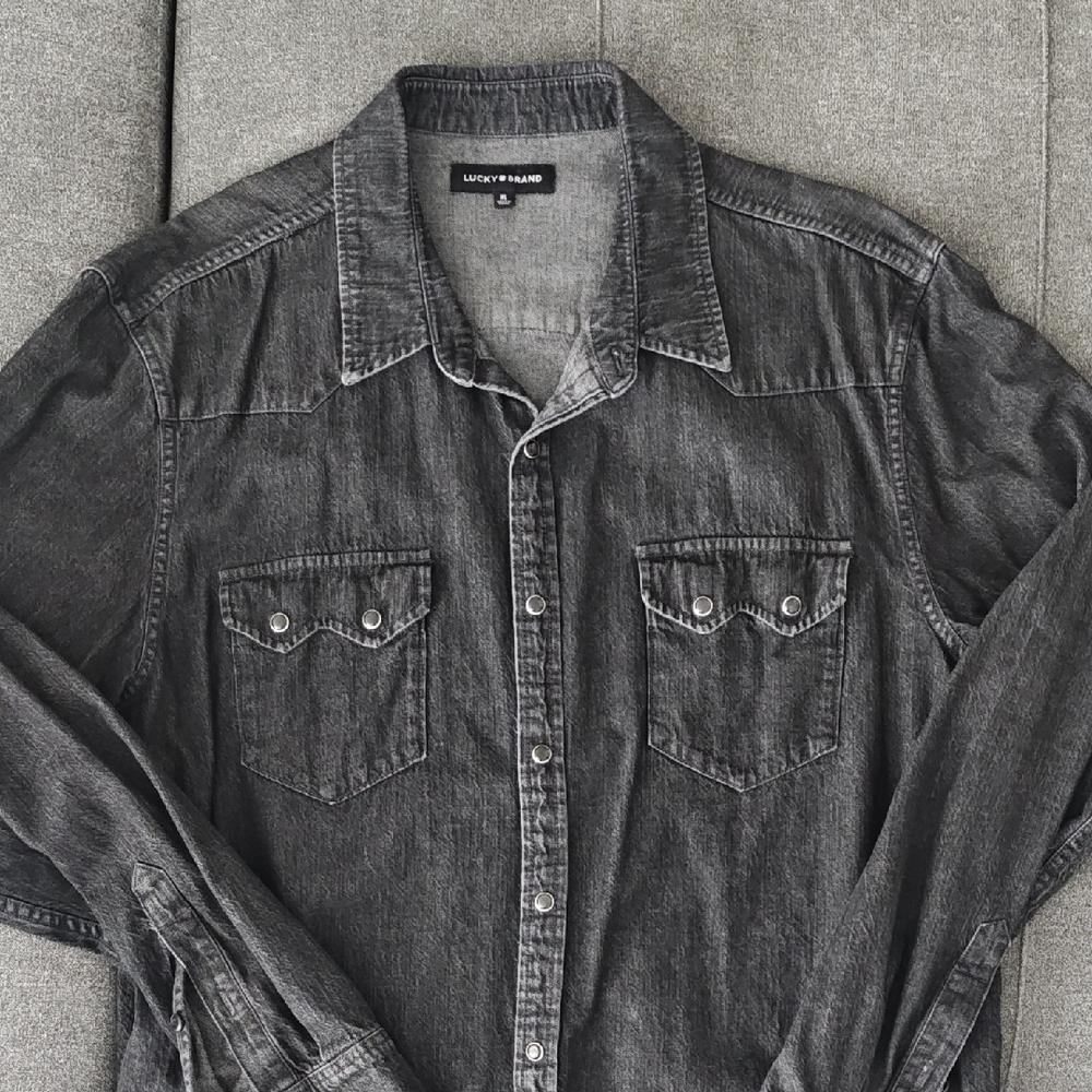 Lucky Brand Charcoal Button-Up Shirt